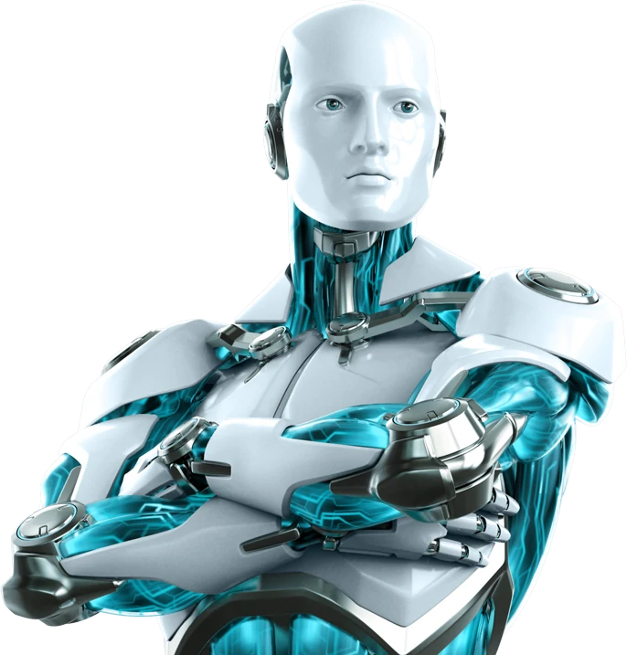 ESET Robot stands with arms crossed